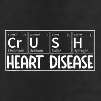 Crush Heart Disease Awareness Periodic Table Chd Awareness 7 Panel Mesh Trucker Snapback Hat