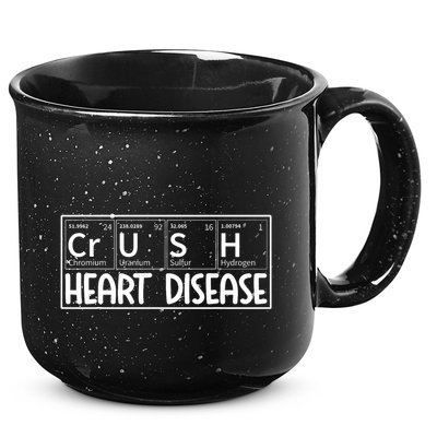 Crush Heart Disease Awareness Periodic Table Chd Awareness 15oz Campfire Ceramic Mug