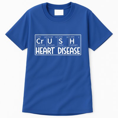 Crush Heart Disease Awareness Periodic Table Chd Awareness Tall T-Shirt