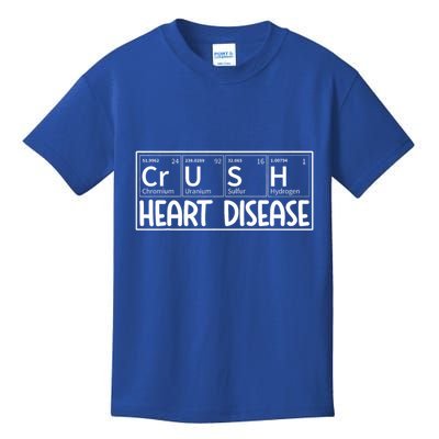 Crush Heart Disease Awareness Periodic Table Chd Awareness Kids T-Shirt
