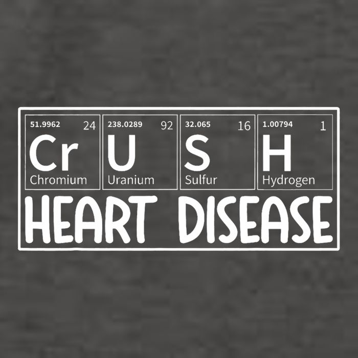 Crush Heart Disease Awareness Periodic Table Chd Awareness Vector Backpack