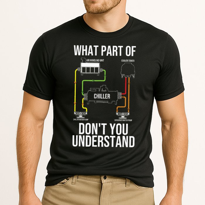 Cool HVAC Design For Air Conditioning Ventilation Cooling Performance Crew T-Shirt