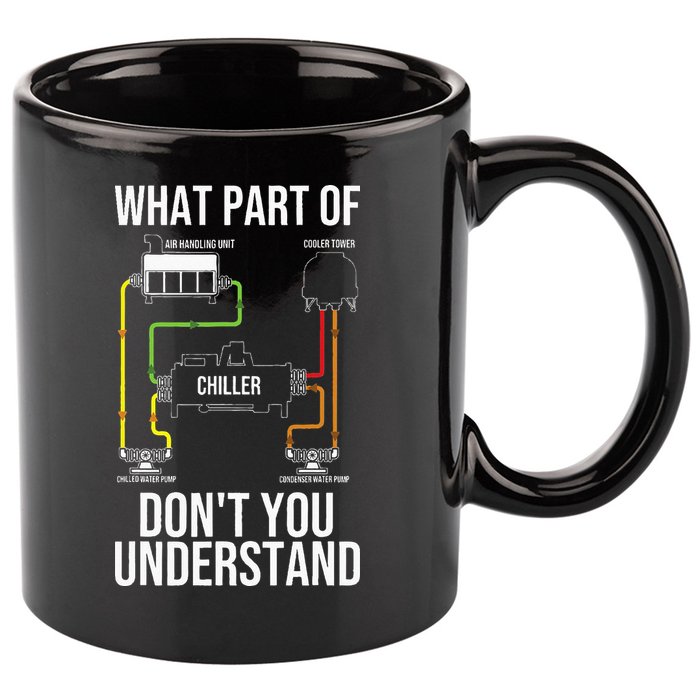 Cool HVAC Design For Air Conditioning Ventilation 11oz C Handle Ceramic Mug