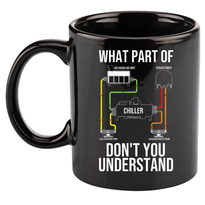 Cool HVAC Design For Air Conditioning Ventilation 11oz C Handle Ceramic Mug