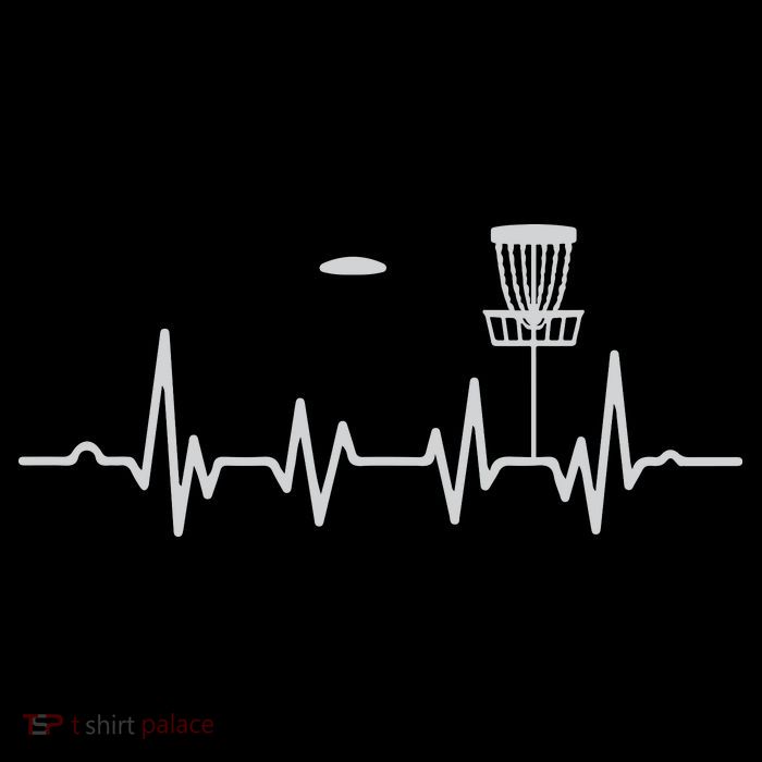 Cool Heartbeat Disc Golf Lovers With Flying Disc Golf Tall T-Shirt