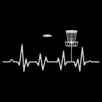 Cool Heartbeat Disc Golf Lovers With Flying Disc Golf Drawstring Bag