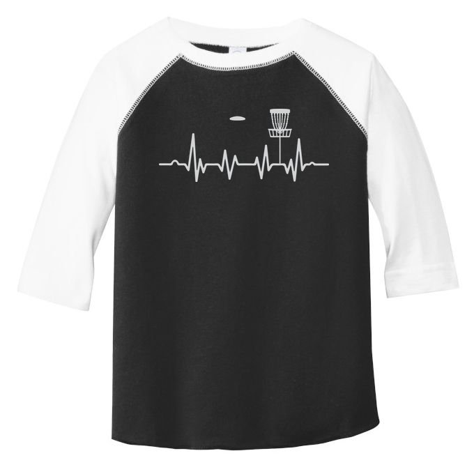 Cool Heartbeat Disc Golf Lovers With Flying Disc Golf Toddler Fine Jersey T-Shirt