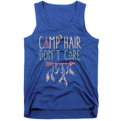 Camp Hair Dont Care Funny Camping Outdoor Camper Gift Tank Top