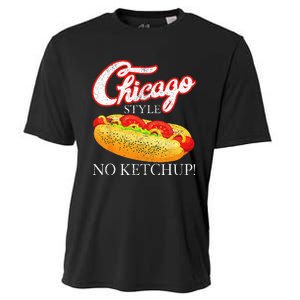 Chicago Hot Dog Summer Style 4th Of July No Ketchup Gift Cooling Performance Crew T-Shirt