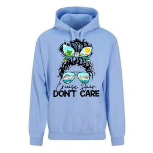 Cruise Hair Don't Care Messy Bun Ship Cruising Trip Unisex Surf Hoodie