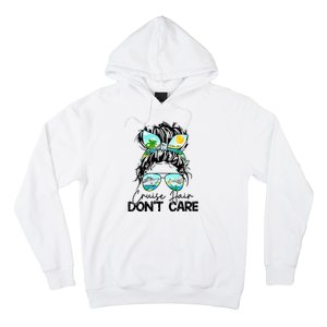 Cruise Hair Don't Care Messy Bun Ship Cruising Trip Hoodie