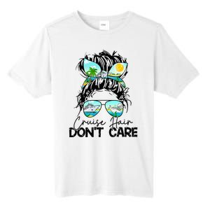 Cruise Hair Don't Care Messy Bun Ship Cruising Trip Tall Fusion ChromaSoft Performance T-Shirt