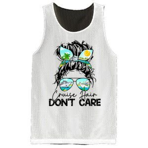 Cruise Hair Don't Care Messy Bun Ship Cruising Trip Mesh Reversible Basketball Jersey Tank