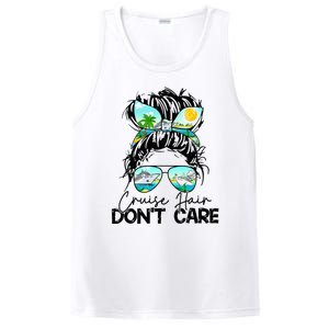 Cruise Hair Don't Care Messy Bun Ship Cruising Trip PosiCharge Competitor Tank