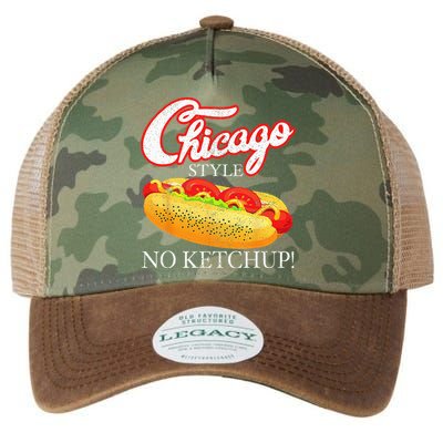 Chicago Hot Dog Summer Style 4th Of July No Ketchup Gift Legacy Tie Dye Trucker Hat