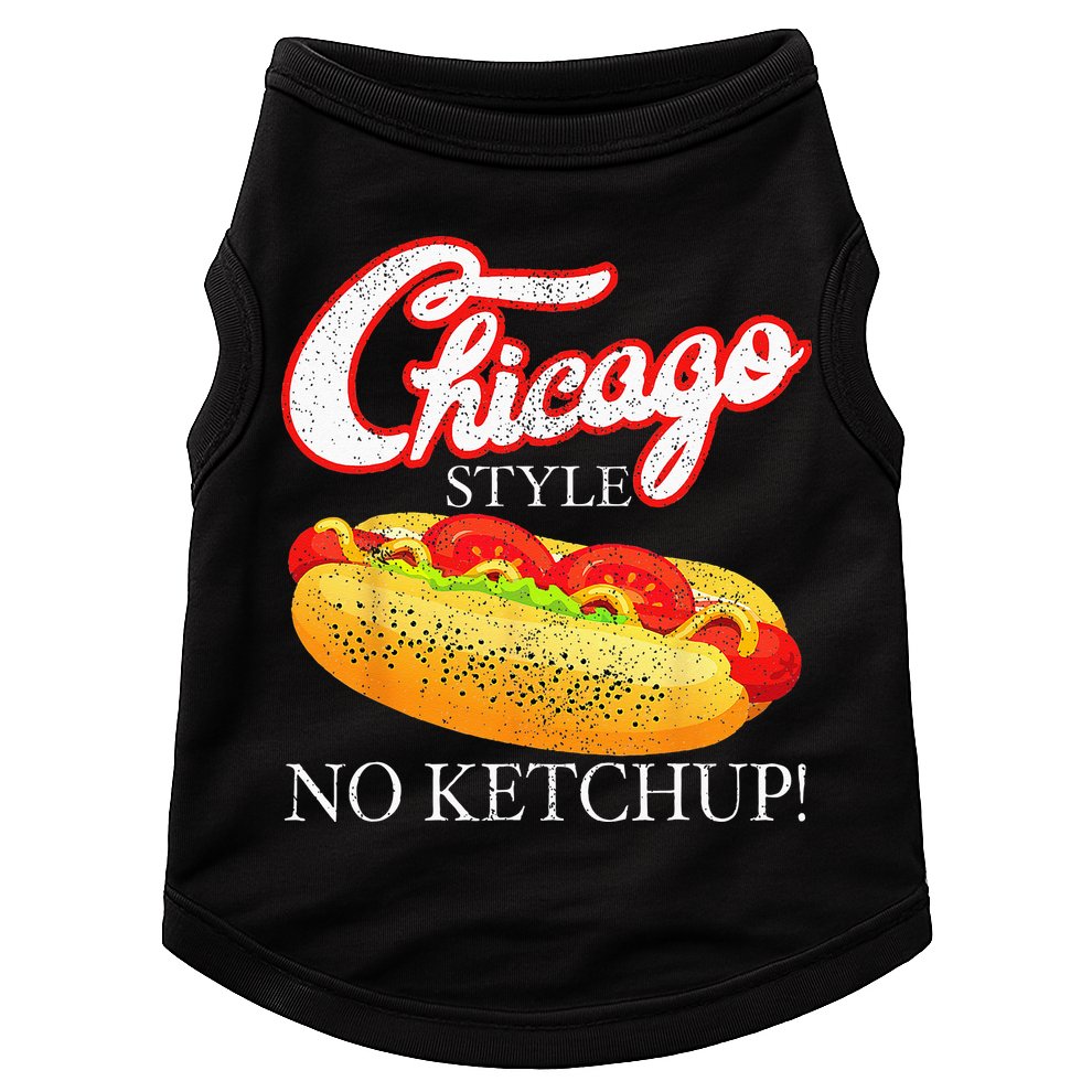 Chicago Hot Dog Summer Style 4th Of July No Ketchup Gift Doggie Tank