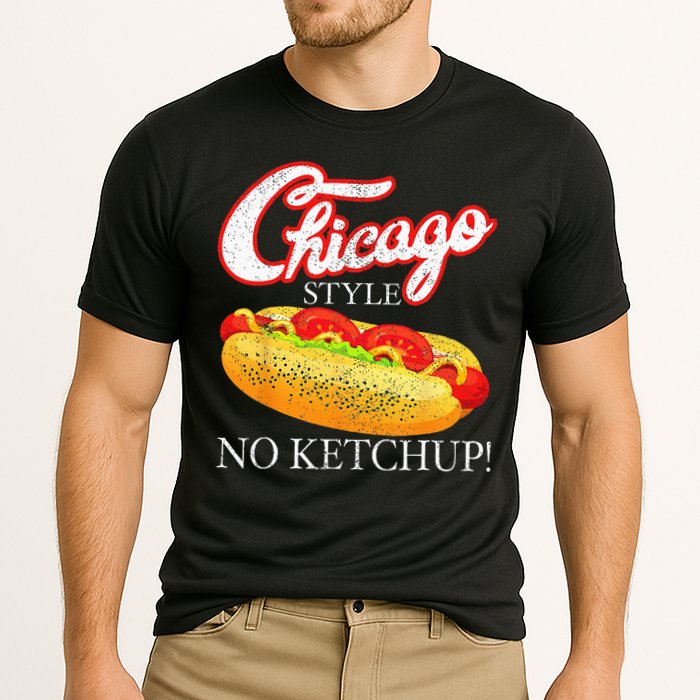 Chicago Hot Dog Summer Style 4th Of July No Ketchup Gift Cooling Performance Crew T-Shirt