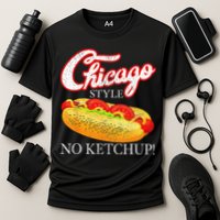 Chicago Hot Dog Summer Style 4th Of July No Ketchup Gift Cooling Performance Crew T-Shirt