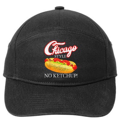 Chicago Hot Dog Summer Style 4th Of July No Ketchup Gift 7-Panel Snapback Hat