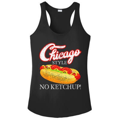Chicago Hot Dog Summer Style 4th Of July No Ketchup Gift Ladies PosiCharge Competitor Racerback Tank