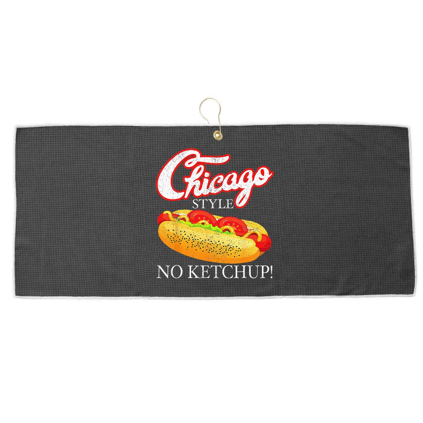 Chicago Hot Dog Summer Style 4th Of July No Ketchup Gift Large Microfiber Waffle Golf Towel