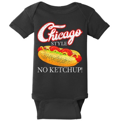 Chicago Hot Dog Summer Style 4th Of July No Ketchup Gift Baby Bodysuit