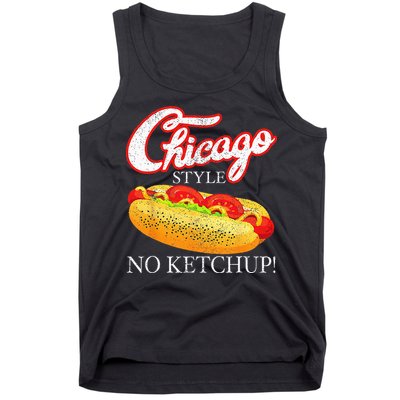Chicago Hot Dog Summer Style 4th Of July No Ketchup Gift Tank Top
