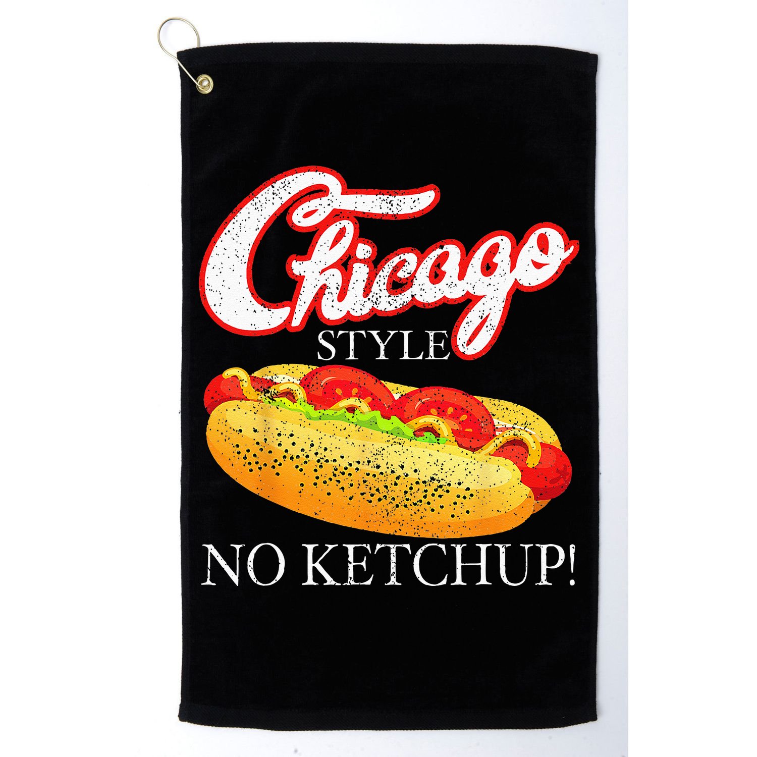 Chicago Hot Dog Summer Style 4th Of July No Ketchup Gift Golf Towel
