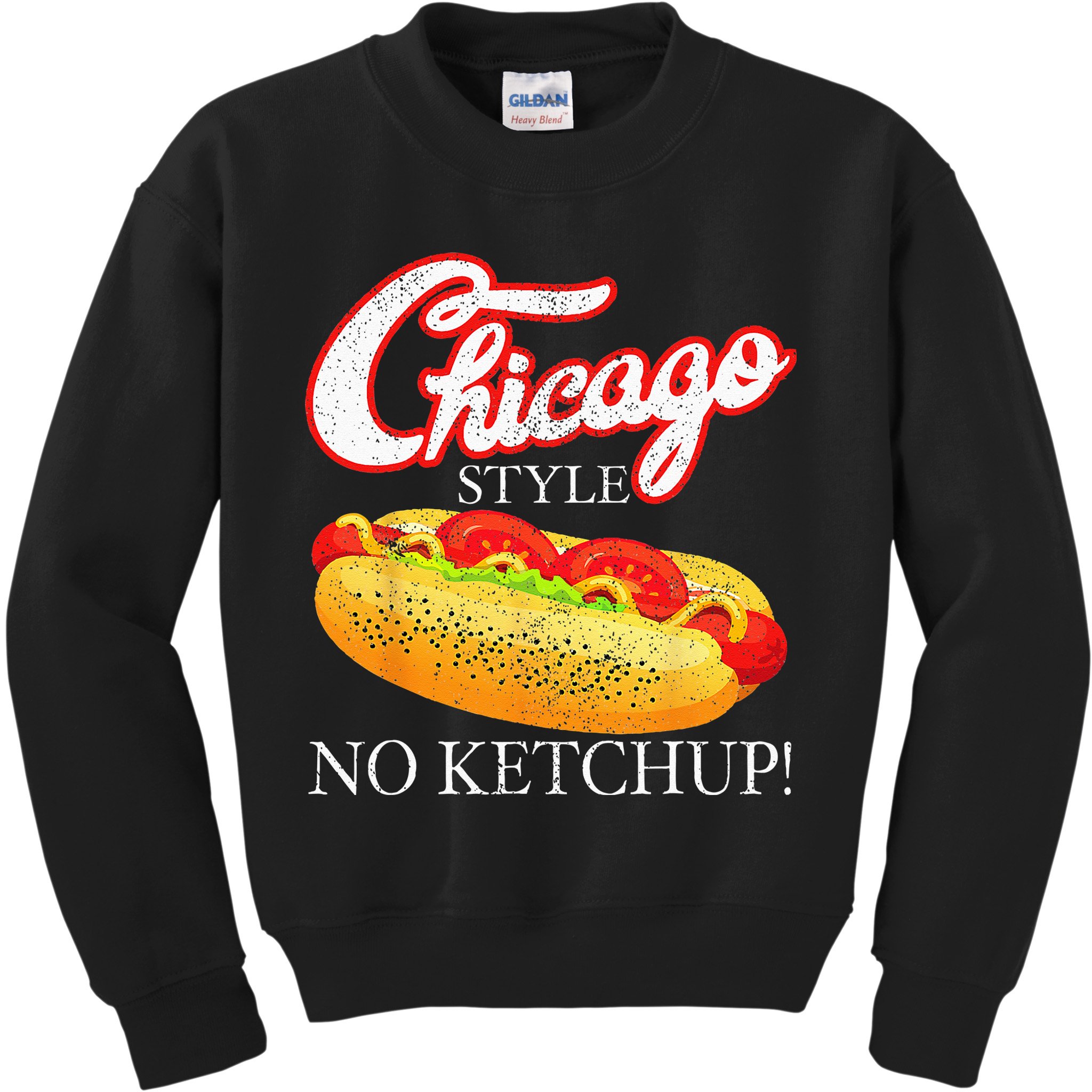 Chicago Hot Dog Summer Style 4th Of July No Ketchup Gift Kids Sweatshirt