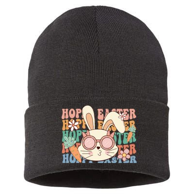 Cute Hoppy Easter Sustainable Knit Beanie