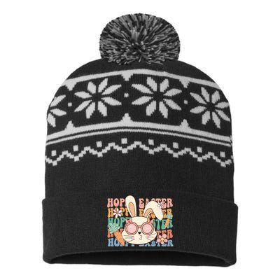 Cute Hoppy Easter USA-Made Snowflake Beanie