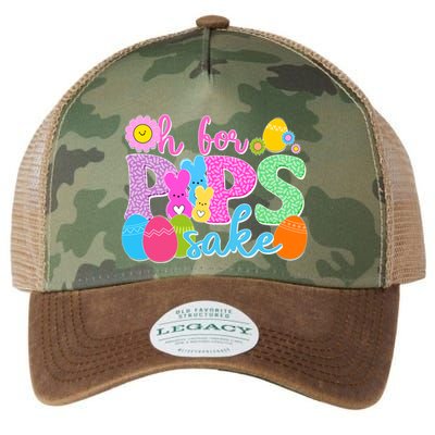 Cute Happy Easter Oh For Peeps Sake Marshmallow Bunnies Legacy Tie Dye Trucker Hat