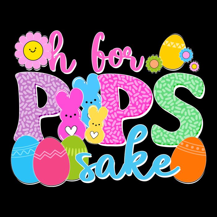 Cute Happy Easter Oh For Peeps Sake Marshmallow Bunnies 7-Panel Snapback Hat