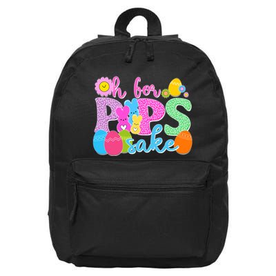 Cute Happy Easter Oh For Peeps Sake Marshmallow Bunnies 16 in Basic Backpack