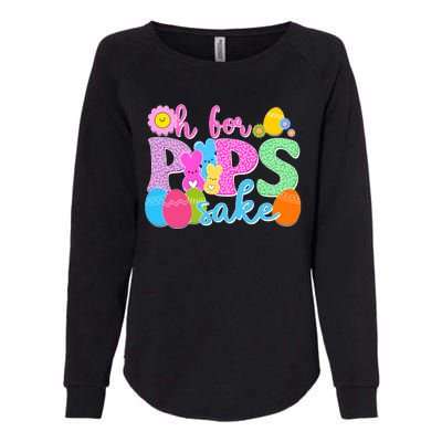 Cute Happy Easter Oh For Peeps Sake Marshmallow Bunnies Womens California Wash Sweatshirt