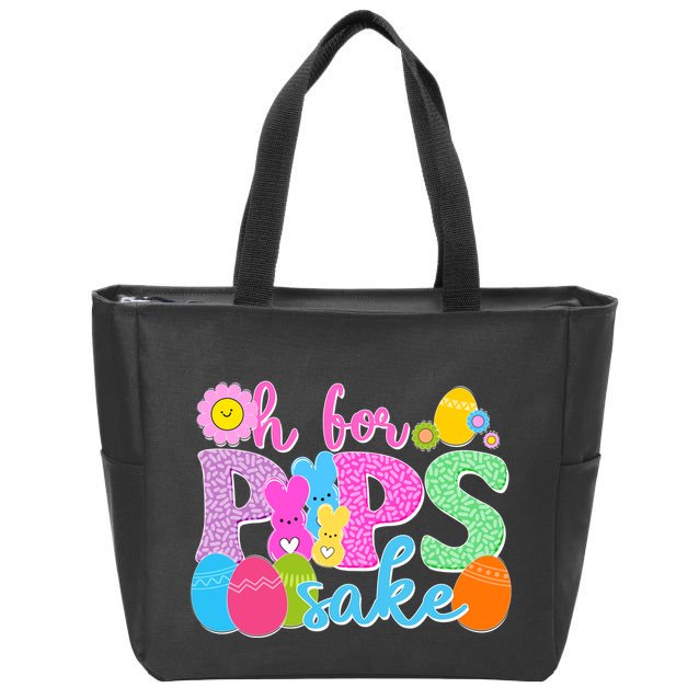 Cute Happy Easter Oh For Peeps Sake Marshmallow Bunnies Zip Tote Bag