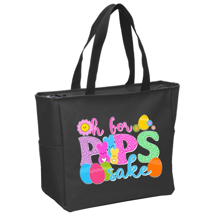 Cute Happy Easter Oh For Peeps Sake Marshmallow Bunnies Zip Tote Bag
