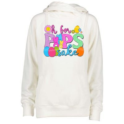 Cute Happy Easter Oh For Peeps Sake Marshmallow Bunnies Womens Funnel Neck Pullover Hood