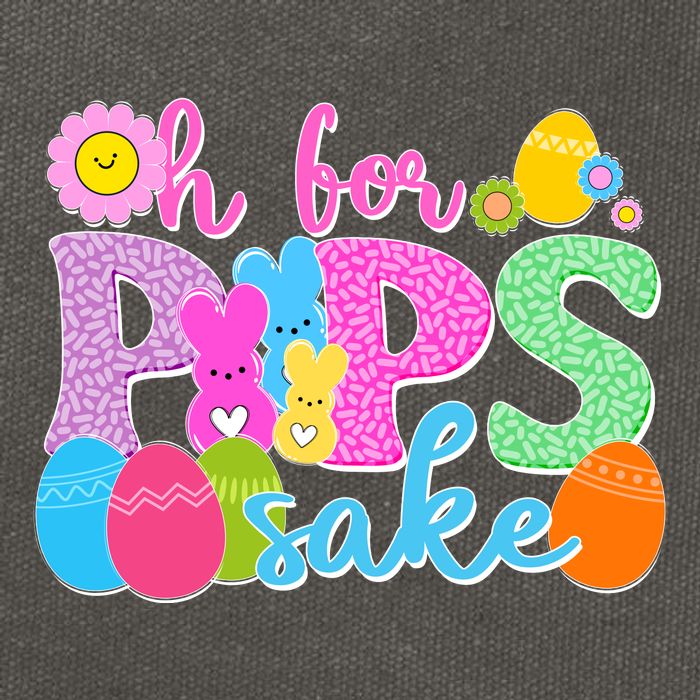 Cute Happy Easter Oh For Peeps Sake Marshmallow Bunnies Cotton Canvas Backpack