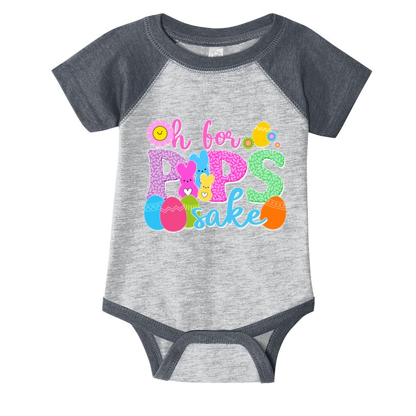Cute Happy Easter Oh For Peeps Sake Marshmallow Bunnies Infant Baby Jersey Bodysuit