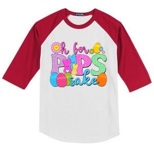 Cute Happy Easter Oh For Peeps Sake Marshmallow Bunnies Kids Colorblock Raglan Jersey