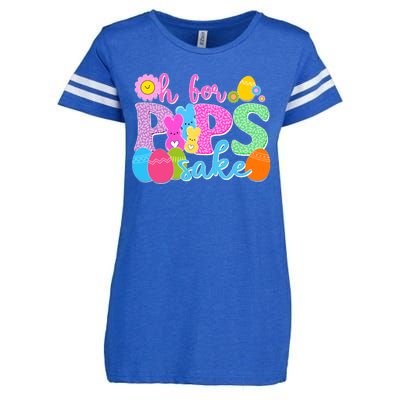 Cute Happy Easter Oh For Peeps Sake Marshmallow Bunnies Enza Ladies Jersey Football T-Shirt