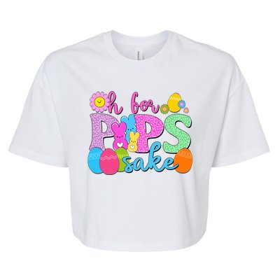 Cute Happy Easter Oh For Peeps Sake Marshmallow Bunnies Bella+Canvas Jersey Crop Tee