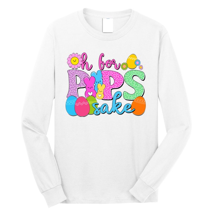 Cute Happy Easter Oh For Peeps Sake Marshmallow Bunnies Long Sleeve Shirt