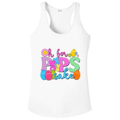 Cute Happy Easter Oh For Peeps Sake Marshmallow Bunnies Ladies PosiCharge Competitor Racerback Tank