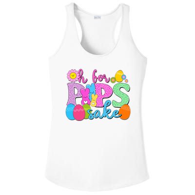 Cute Happy Easter Oh For Peeps Sake Marshmallow Bunnies Ladies PosiCharge Competitor Racerback Tank