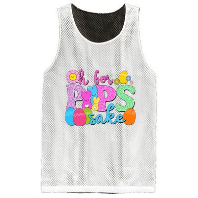 Cute Happy Easter Oh For Peeps Sake Marshmallow Bunnies Mesh Reversible Basketball Jersey Tank
