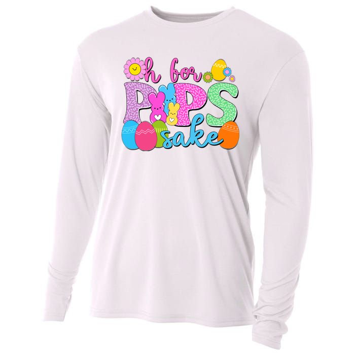 Cute Happy Easter Oh For Peeps Sake Marshmallow Bunnies Cooling Performance Long Sleeve Crew