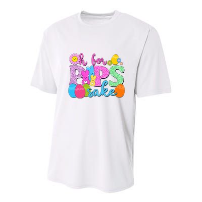 Cute Happy Easter Oh For Peeps Sake Marshmallow Bunnies Youth Performance Sprint T-Shirt