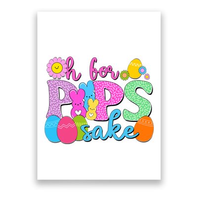 Cute Happy Easter Oh For Peeps Sake Marshmallow Bunnies Poster